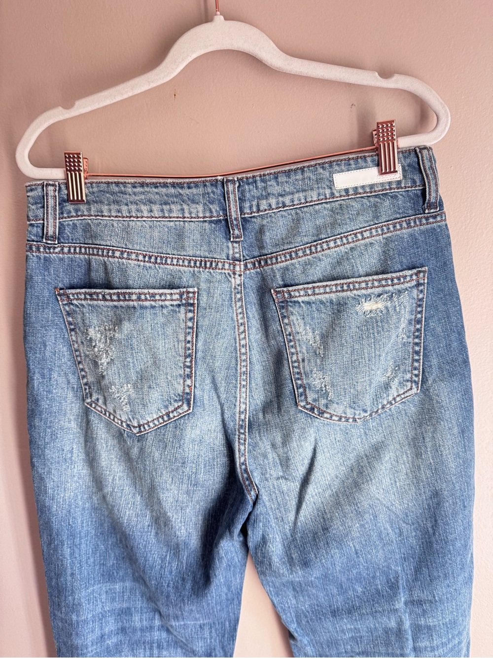 Cello Destructed Raw Hem Crop High Rise Jeans Ripped Destroyed 11 30 - Picture 4 of 10
